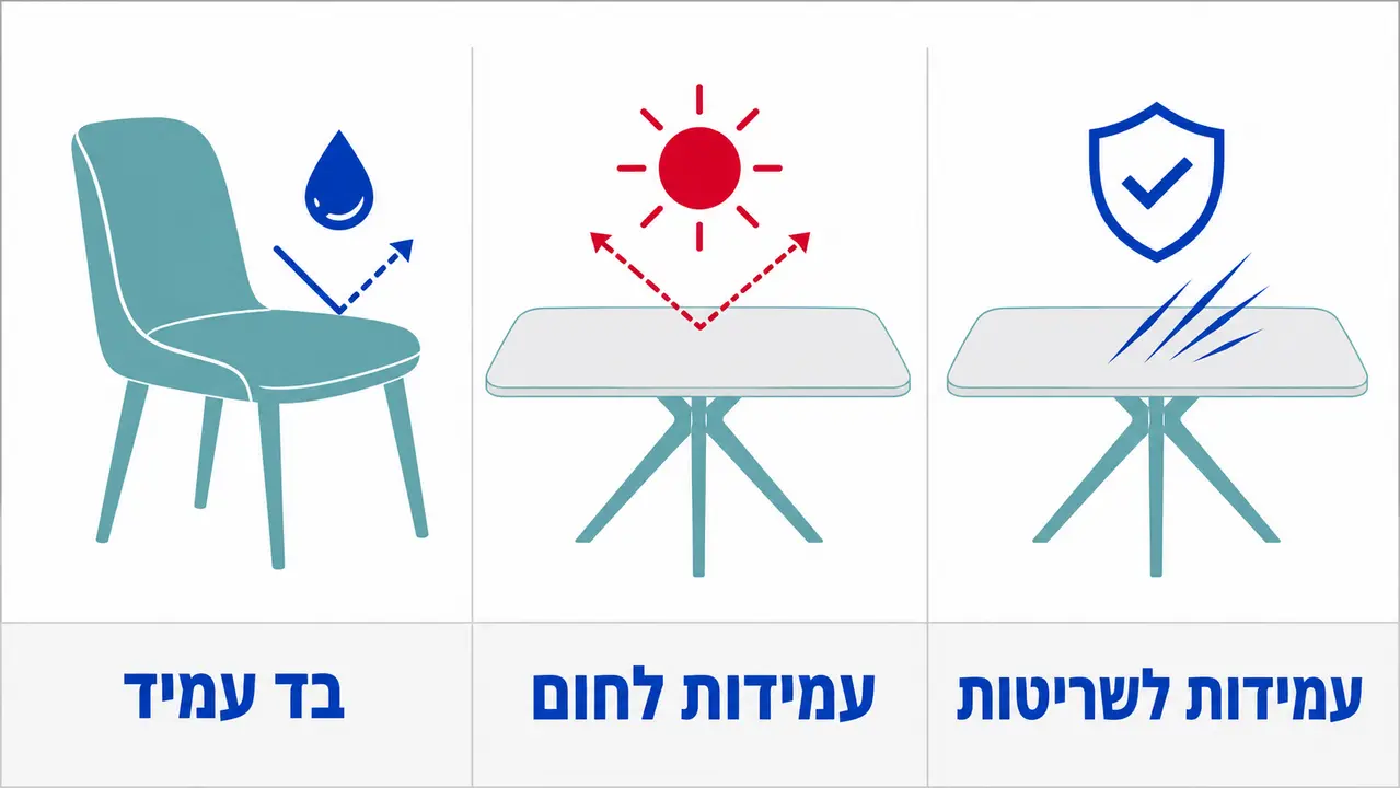 התאמת חומרים לאקלים הישראלי ולשימוש יומיומי