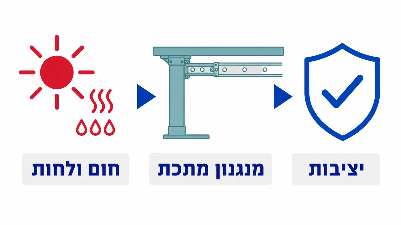 התאמת השולחן לאקלים הישראלי