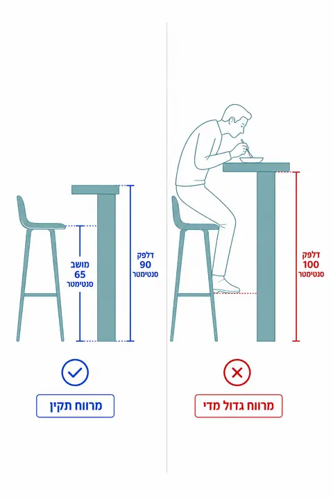 כיסא בר גובה 65 למי הוא מתאים