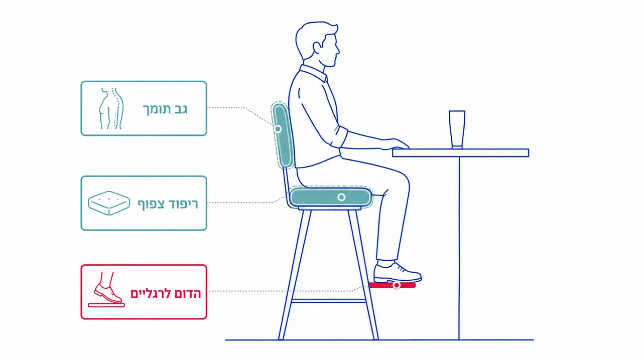 נוחות לישיבה ממושכת בבר עמוס