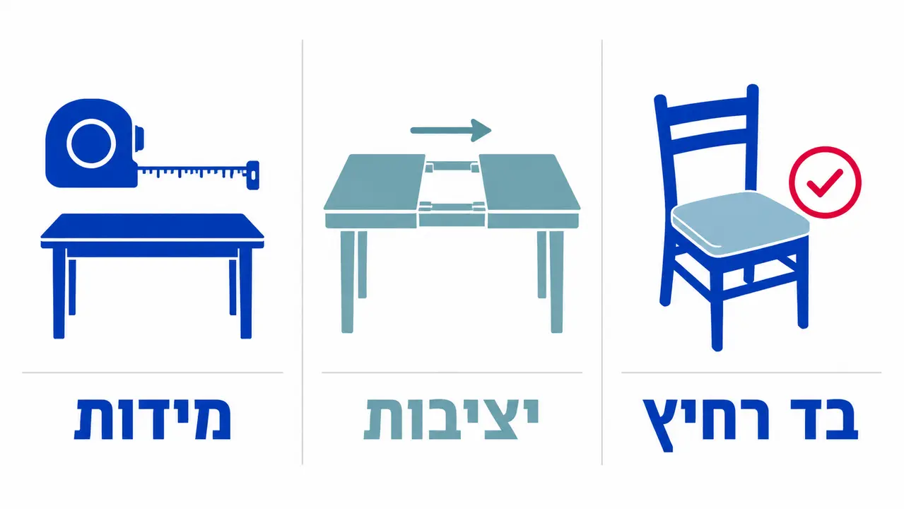 פינות אוכל במבצע - מה לבדוק לפני רכישה