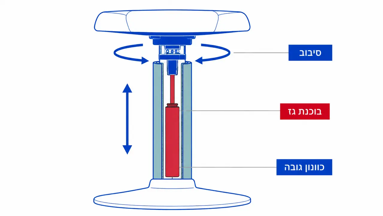 מנגנון מסתובב ומתכוונן