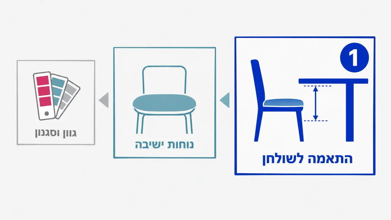 צ'ק ליסט לבחירת כיסא מעודפי מלאי