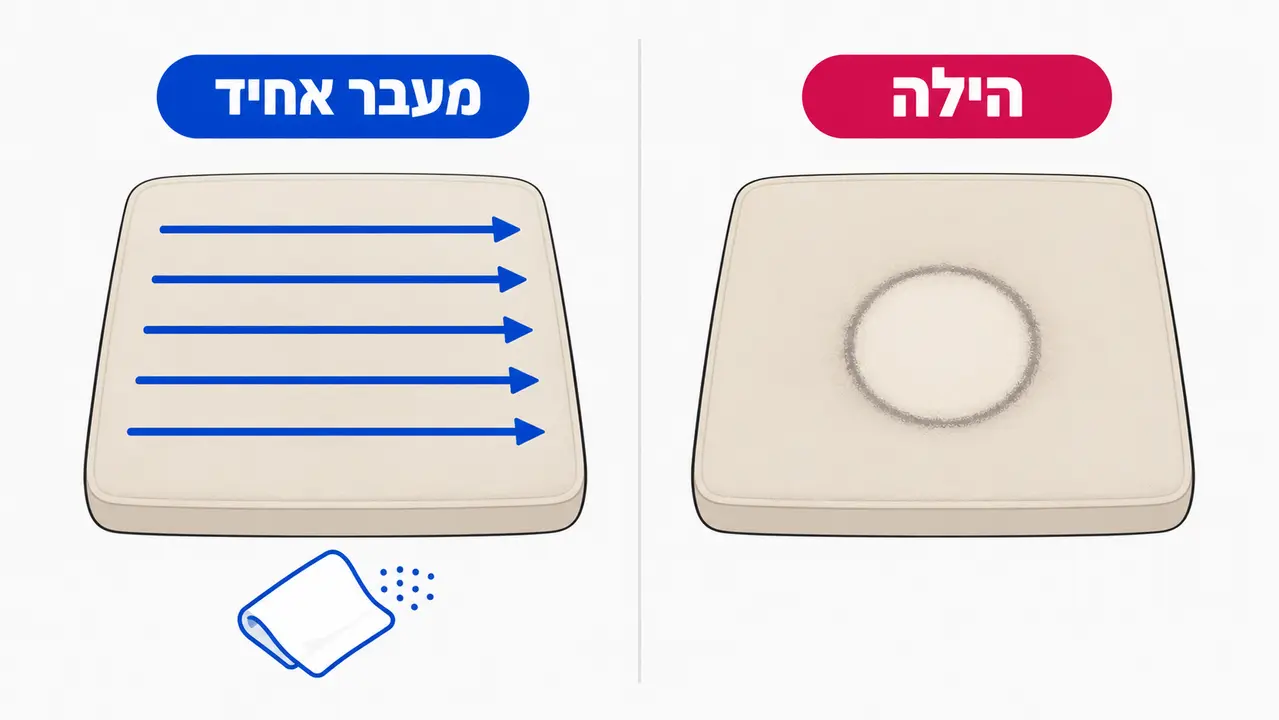 ניקוי כיסא מרופד בלי להשאיר הילה