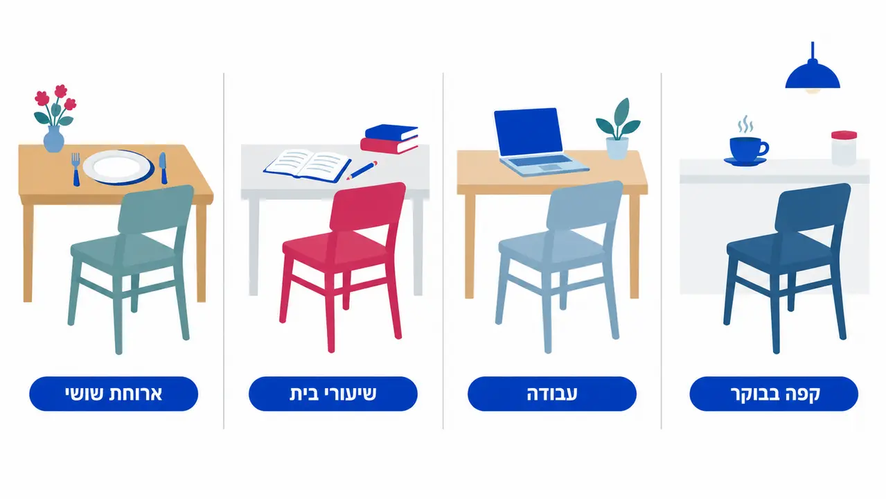 כיסא מטבח עמיד שעומד בשגרת שימוש יומיומית של משפחה