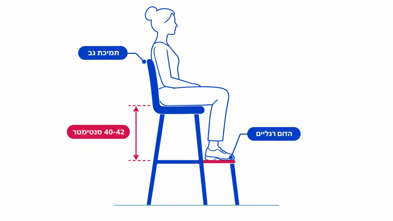 הדום רגליים כרכיב חיוני לנוחות הגב בכסא בר